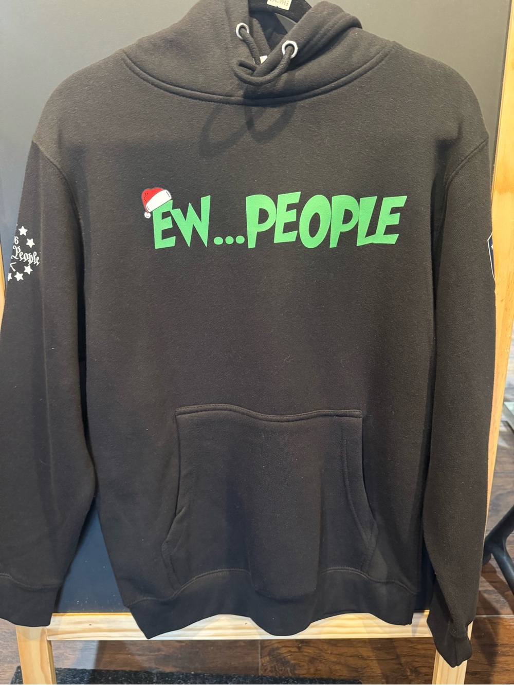 Seven7 Small Ew People Grinch Style Black Hoodie